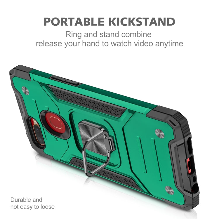 For OPPO A5s & A7 Magnetic Armor Shockproof TPU + PC Phone Case with Metal Ring Holder