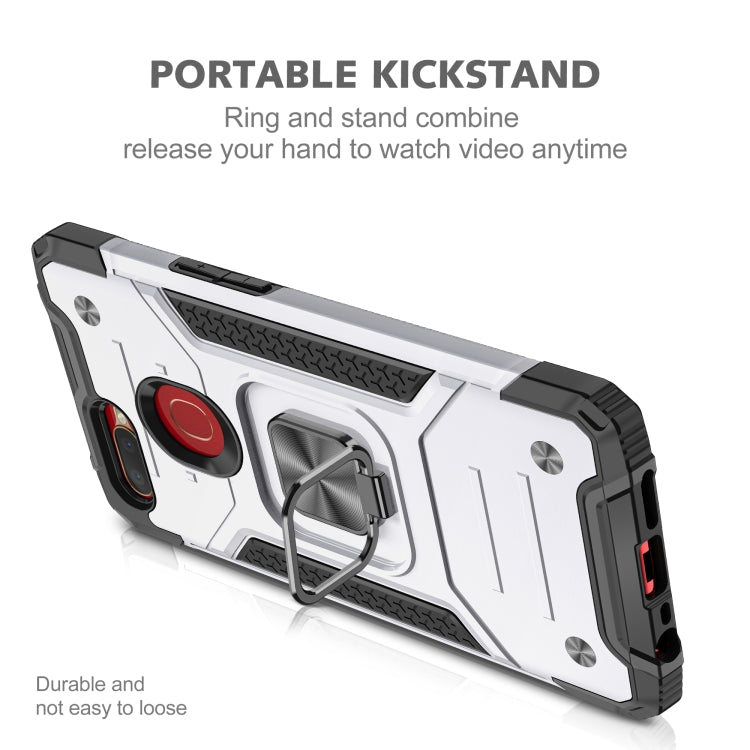 For OPPO A5s & A7 Magnetic Armor Shockproof TPU + PC Phone Case with Metal Ring Holder