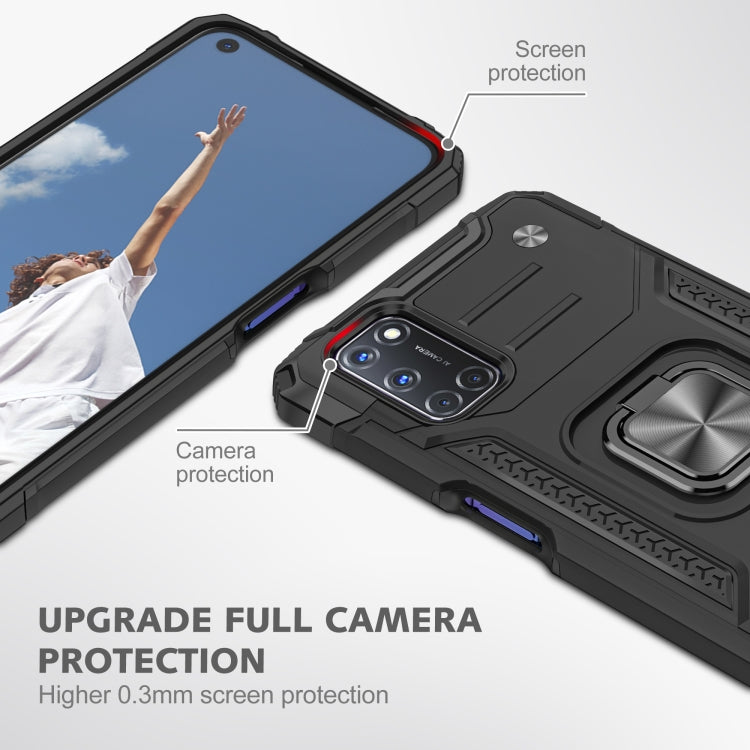 For OPPO A52 & A72 & A92 Magnetic Armor Shockproof TPU + PC Phone Case with Metal Ring Holder