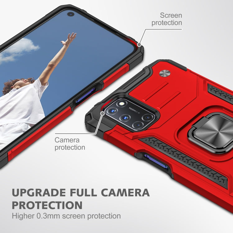 For OPPO A52 & A72 & A92 Magnetic Armor Shockproof TPU + PC Phone Case with Metal Ring Holder