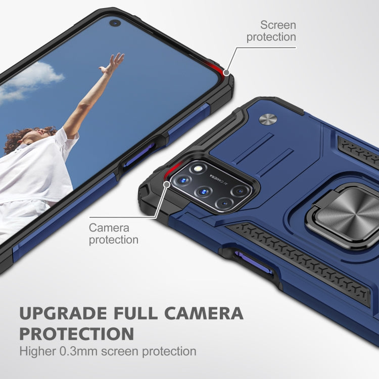 For OPPO A52 & A72 & A92 Magnetic Armor Shockproof TPU + PC Phone Case with Metal Ring Holder