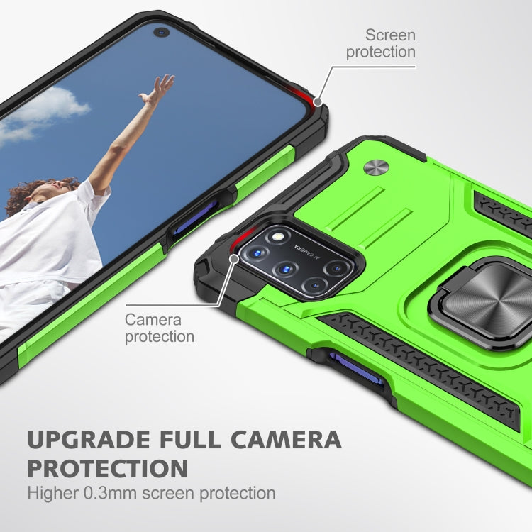 For OPPO A52 & A72 & A92 Magnetic Armor Shockproof TPU + PC Phone Case with Metal Ring Holder