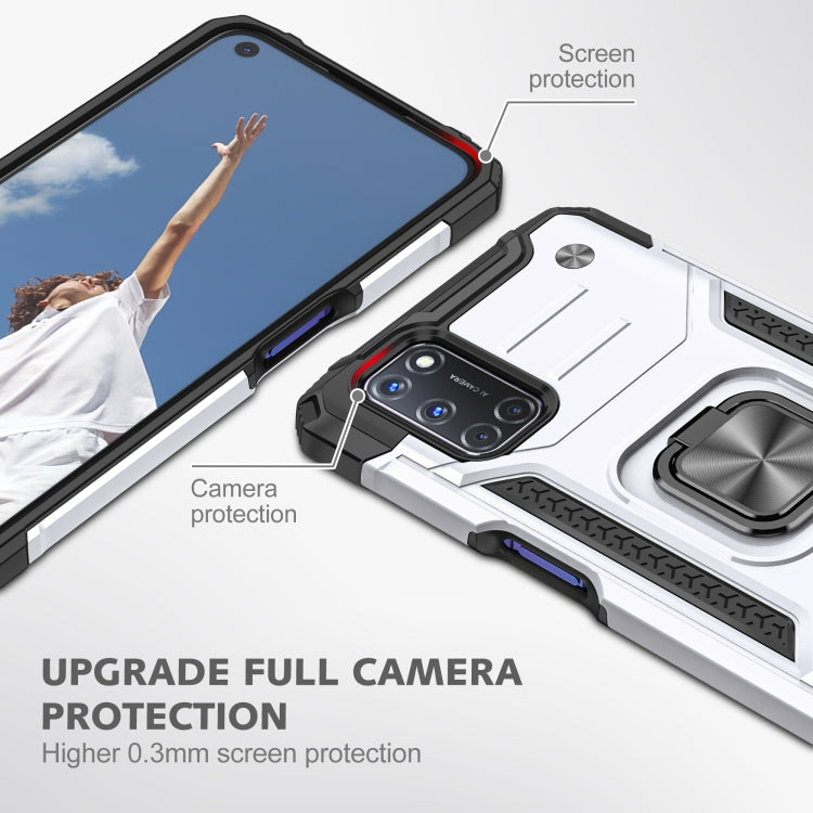 For OPPO A52 & A72 & A92 Magnetic Armor Shockproof TPU + PC Phone Case with Metal Ring Holder