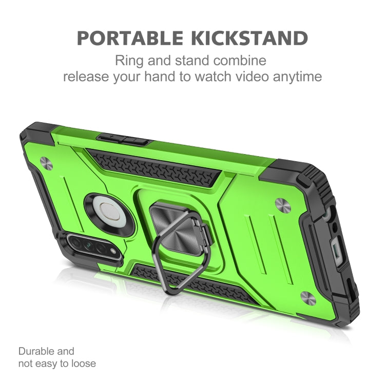 For OPPO A31 Magnetic Armor Shockproof TPU + PC Phone Case with Metal Ring Holder