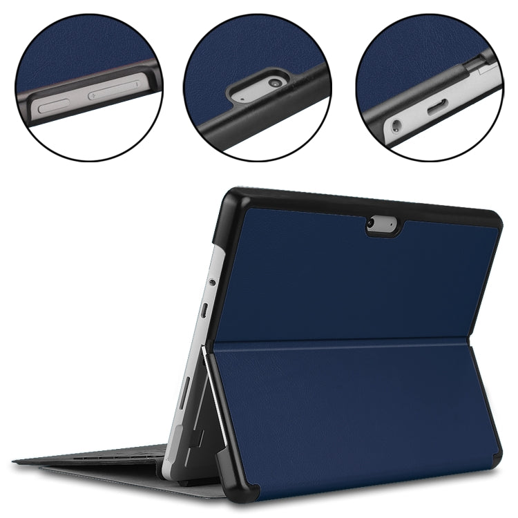 For Microsoft Surface Pro 8 Solid Color Electric Pressed Horizontal Flip Tablet Leather Case with Holder