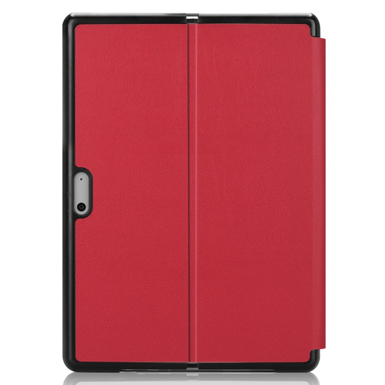 For Microsoft Surface Pro 8 Solid Color Electric Pressed Horizontal Flip Tablet Leather Case with Holder