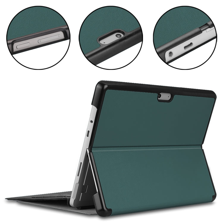 For Microsoft Surface Pro 8 Solid Color Electric Pressed Horizontal Flip Tablet Leather Case with Holder