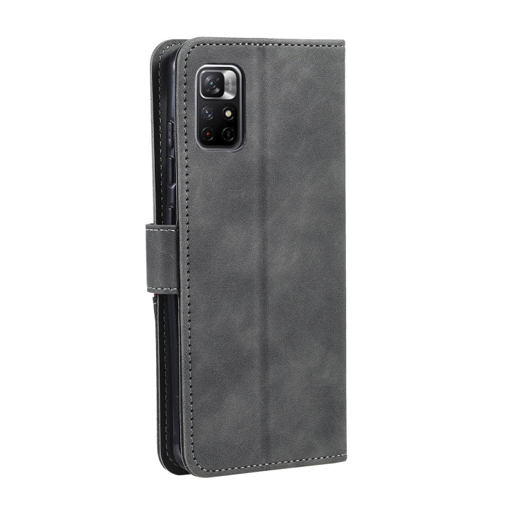 For Xiaomi Redmi Note 10 Pro Three-color Stitching Calf Texture Horizontal Flip Phone Leather Case with Holder & Card Slots & Wallet
