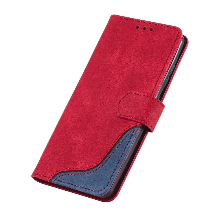 For Xiaomi Redmi Note 11 Three-color Stitching Calf Texture Horizontal Flip Phone Leather Case with Holder & Card Slots & Wallet