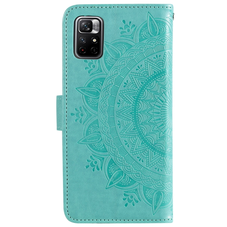 For Xiaomi Redmi Note 11 Totem Flower Embossed Horizontal Flip Phone Leather Case with Holder & Card Slots & Wallet