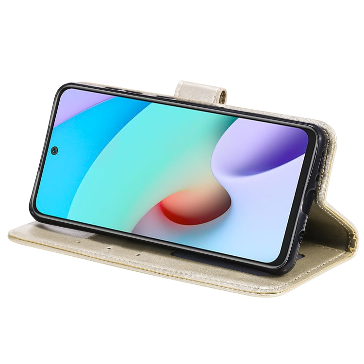 For Xiaomi Redmi Note 11 Totem Flower Embossed Horizontal Flip Phone Leather Case with Holder & Card Slots & Wallet