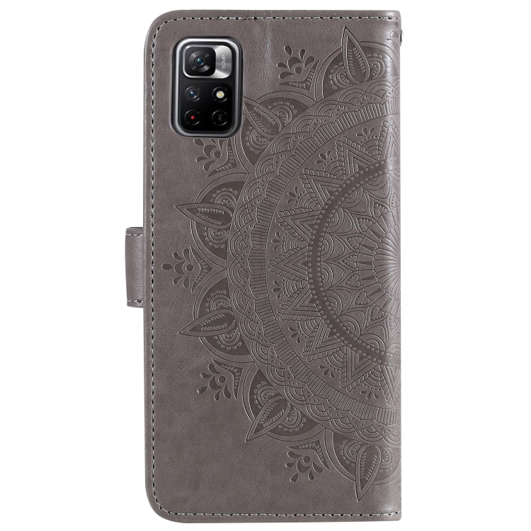 For Xiaomi Redmi Note 11 Totem Flower Embossed Horizontal Flip Phone Leather Case with Holder & Card Slots & Wallet