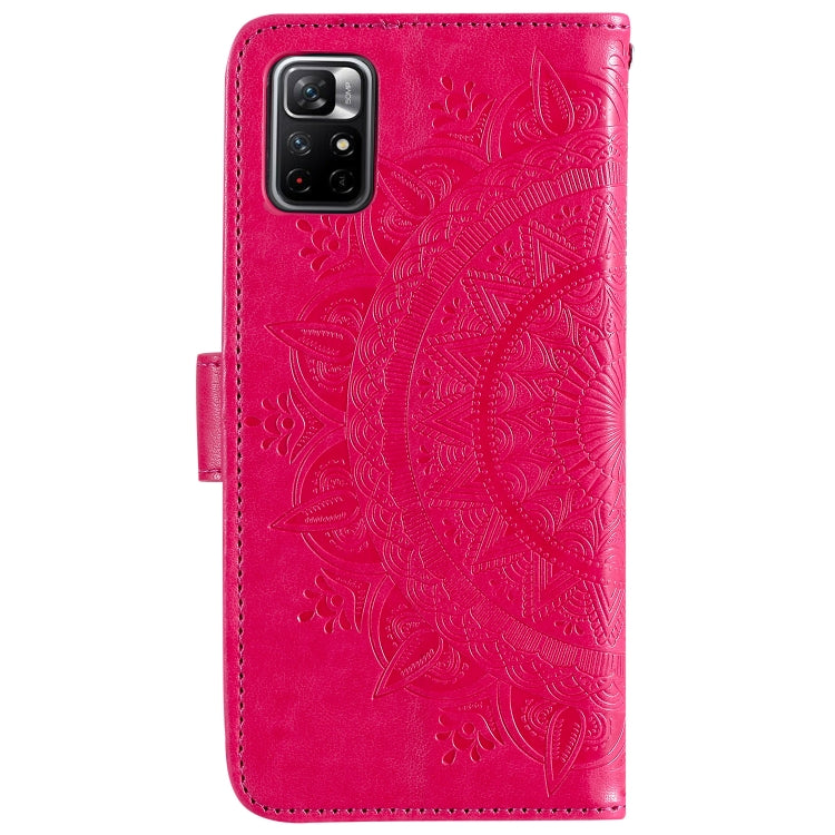 For Xiaomi Redmi Note 11 Totem Flower Embossed Horizontal Flip Phone Leather Case with Holder & Card Slots & Wallet