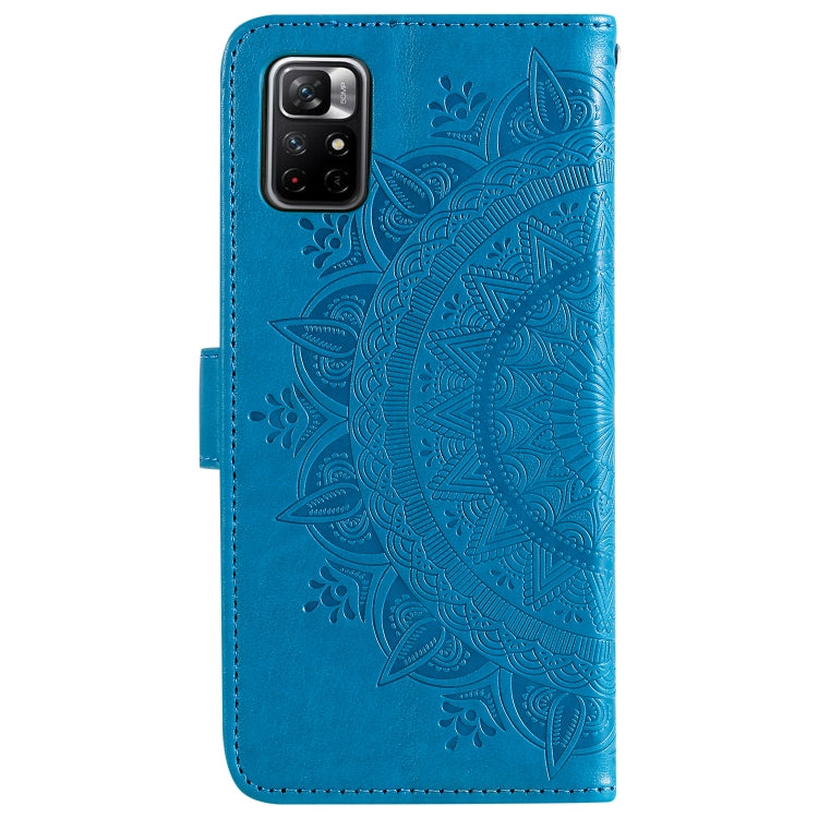 For Xiaomi Redmi Note 11 Totem Flower Embossed Horizontal Flip Phone Leather Case with Holder & Card Slots & Wallet