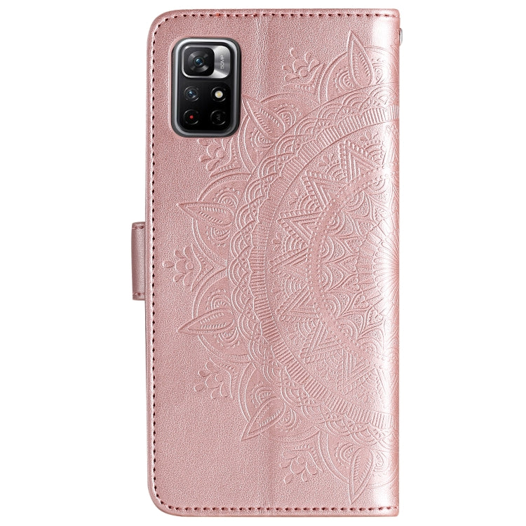 For Xiaomi Redmi Note 11 Totem Flower Embossed Horizontal Flip Phone Leather Case with Holder & Card Slots & Wallet