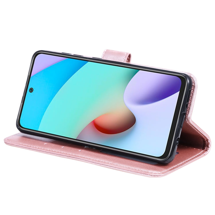 For Xiaomi Redmi Note 11 Totem Flower Embossed Horizontal Flip Phone Leather Case with Holder & Card Slots & Wallet