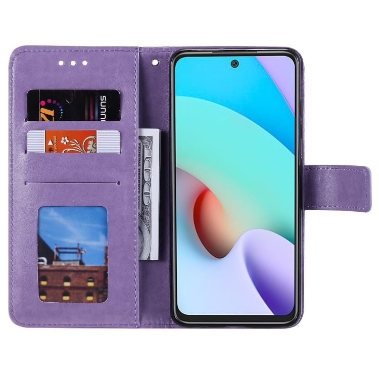 For Xiaomi Redmi Note 11 Totem Flower Embossed Horizontal Flip Phone Leather Case with Holder & Card Slots & Wallet
