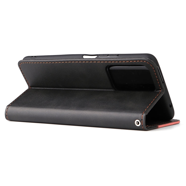 For Xiaomi 11T / 11T Pro Stitching-Color Horizontal Flip Leather Phone Case with Holder & Card Slots & Photo Frame