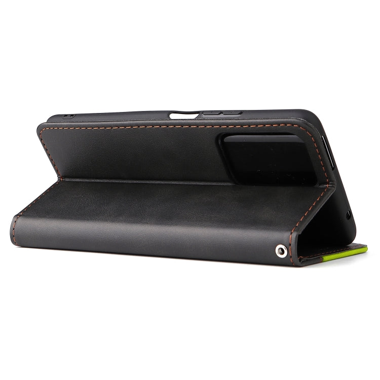 For Xiaomi 11T / 11T Pro Stitching-Color Horizontal Flip Leather Phone Case with Holder & Card Slots & Photo Frame