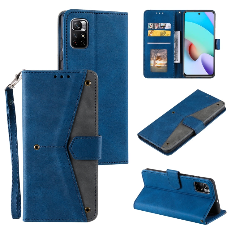 For Xiaomi Redmi Note 11 Pro Stitching Calf Texture Horizontal Flip Phone Leather Case with Holder & Card Slots & Wallet