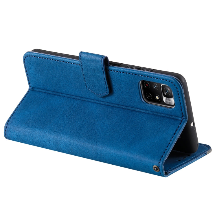 For Xiaomi Redmi Note 11 Pro Stitching Calf Texture Horizontal Flip Phone Leather Case with Holder & Card Slots & Wallet