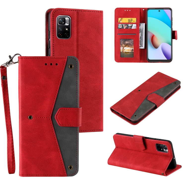 For Xiaomi Redmi Note 11 Pro Stitching Calf Texture Horizontal Flip Phone Leather Case with Holder & Card Slots & Wallet