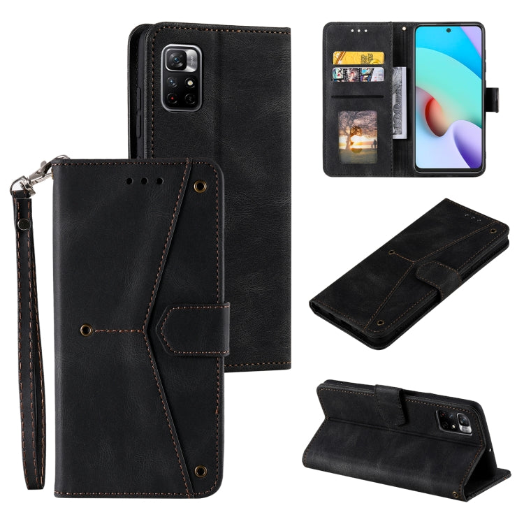 For Xiaomi Redmi Note 11 Pro Stitching Calf Texture Horizontal Flip Phone Leather Case with Holder & Card Slots & Wallet
