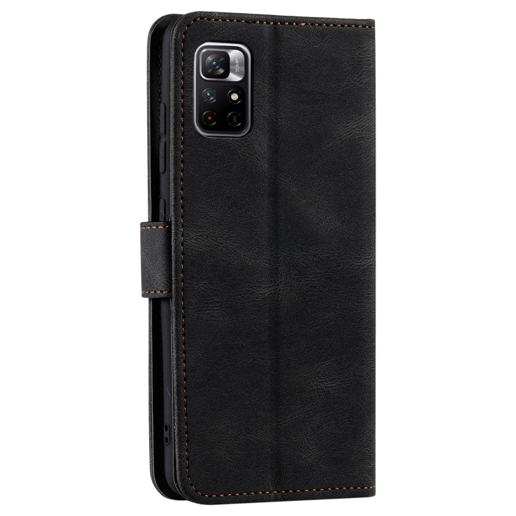 For Xiaomi Redmi Note 11 Pro Stitching Calf Texture Horizontal Flip Phone Leather Case with Holder & Card Slots & Wallet