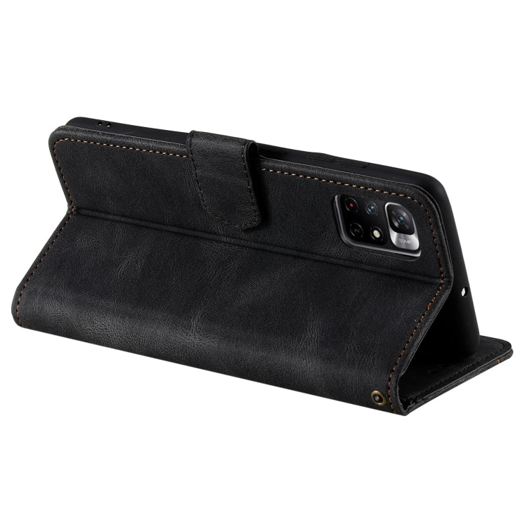 For Xiaomi Redmi Note 11 Pro Stitching Calf Texture Horizontal Flip Phone Leather Case with Holder & Card Slots & Wallet