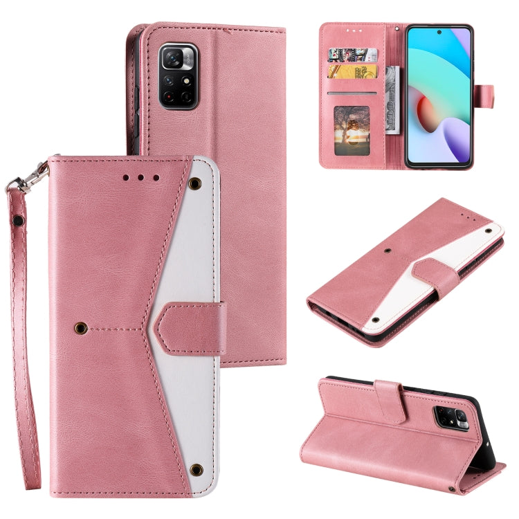 For Xiaomi Redmi Note 11 Pro Stitching Calf Texture Horizontal Flip Phone Leather Case with Holder & Card Slots & Wallet