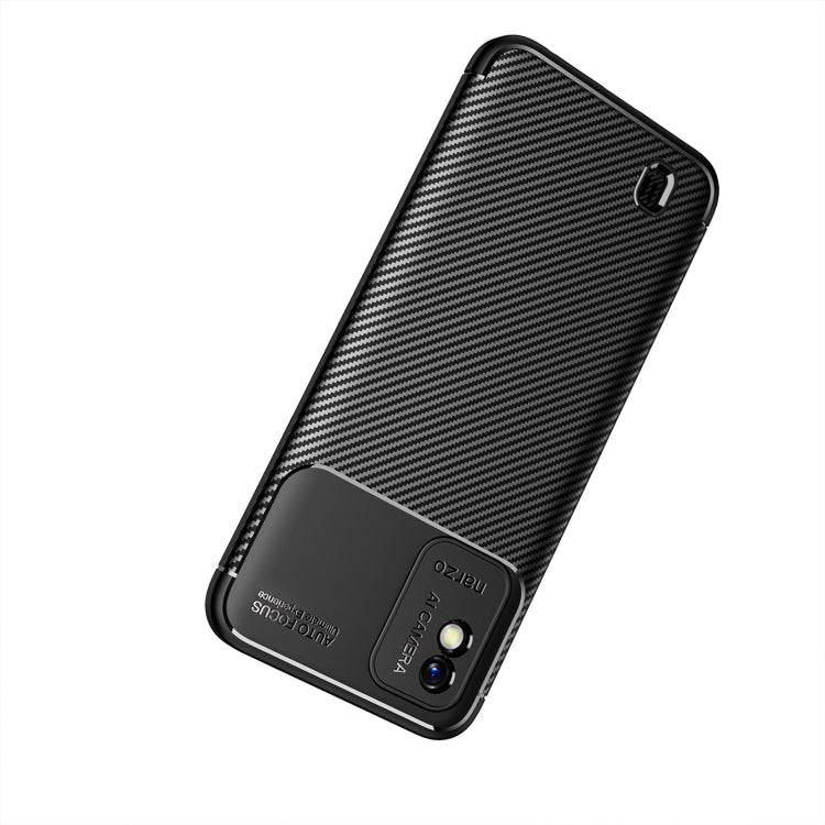 For OPPO Realme Narzo 50i Carbon Fiber Texture Shockproof TPU Phone Case