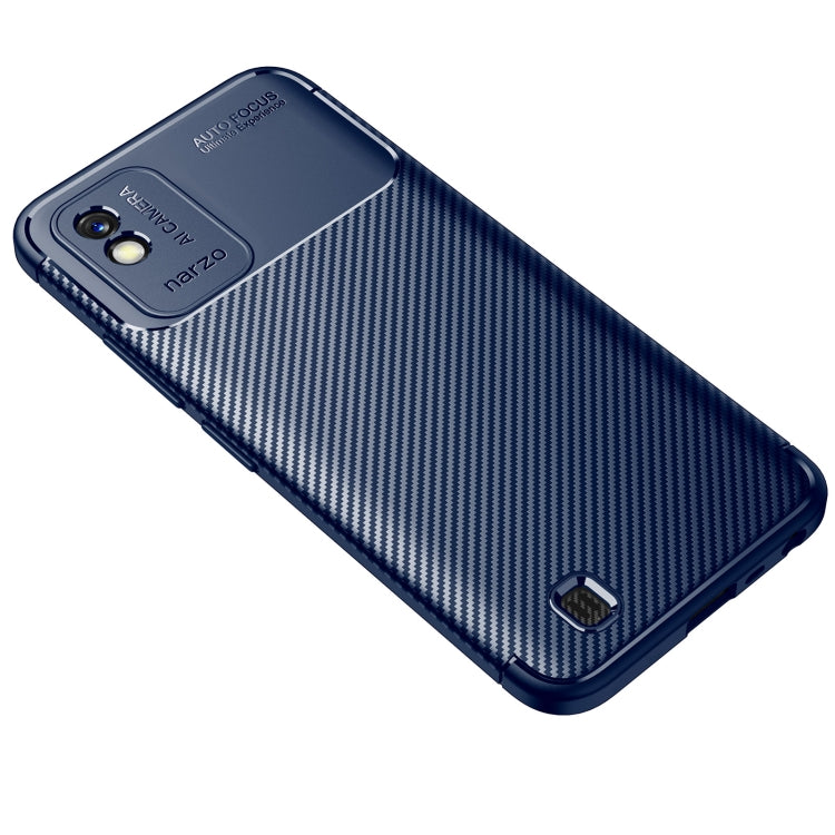 For OPPO Realme Narzo 50i Carbon Fiber Texture Shockproof TPU Phone Case