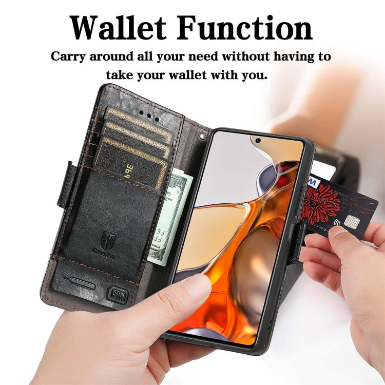 For Xiaomi 11T / 11T Pro CaseNeo Splicing Dual Magnetic Buckle Leather Case with Holder & Card Slots & Wallet