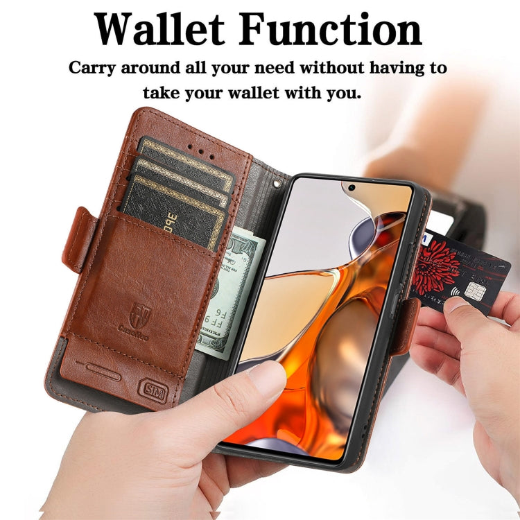 For Xiaomi 11T / 11T Pro CaseNeo Splicing Dual Magnetic Buckle Leather Case with Holder & Card Slots & Wallet