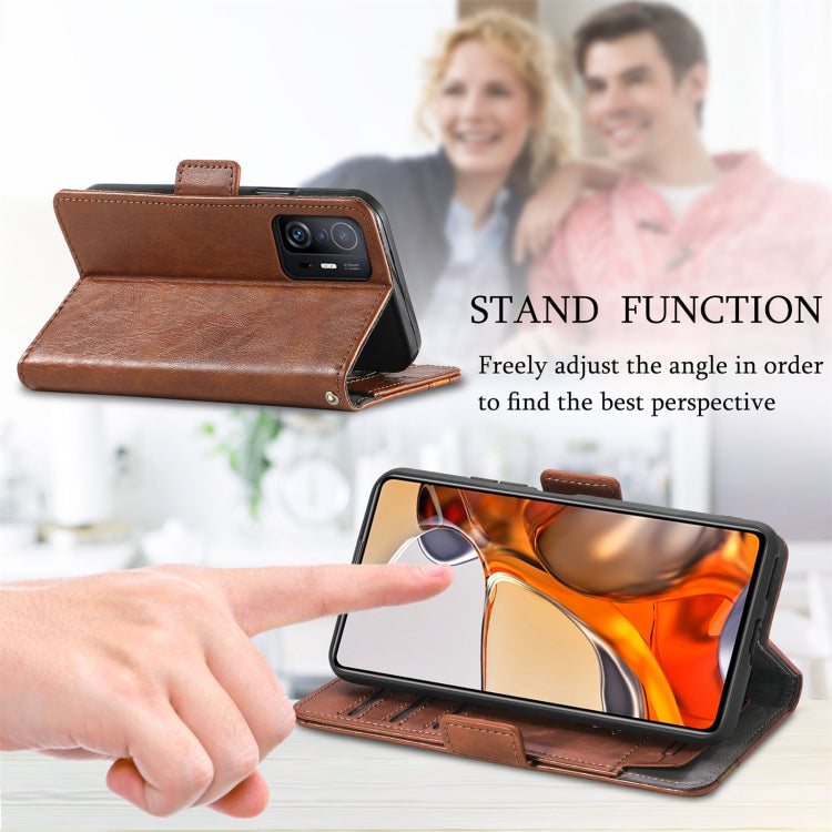 For Xiaomi 11T / 11T Pro CaseNeo Splicing Dual Magnetic Buckle Leather Case with Holder & Card Slots & Wallet