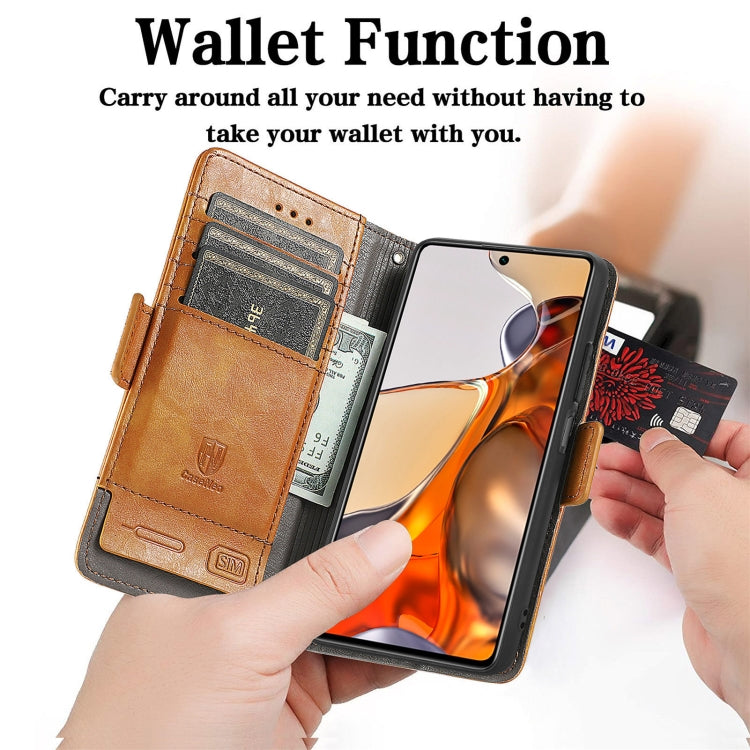 For Xiaomi 11T / 11T Pro CaseNeo Splicing Dual Magnetic Buckle Leather Case with Holder & Card Slots & Wallet