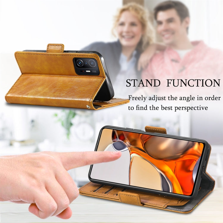 For Xiaomi 11T / 11T Pro CaseNeo Splicing Dual Magnetic Buckle Leather Case with Holder & Card Slots & Wallet