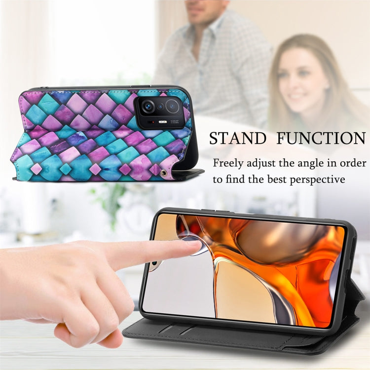 For Xiaomi 11T / 11T Pro CaseNeo Colorful Magnetic Leather Case with Holder & Card Slot & Wallet