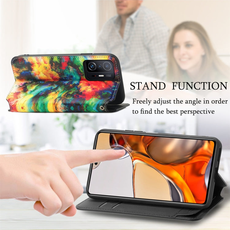 For Xiaomi 11T / 11T Pro CaseNeo Colorful Magnetic Leather Case with Holder & Card Slot & Wallet