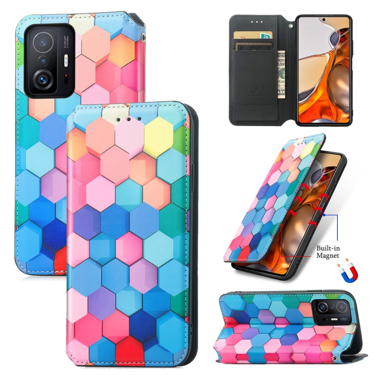 For Xiaomi 11T / 11T Pro CaseNeo Colorful Magnetic Leather Case with Holder & Card Slot & Wallet