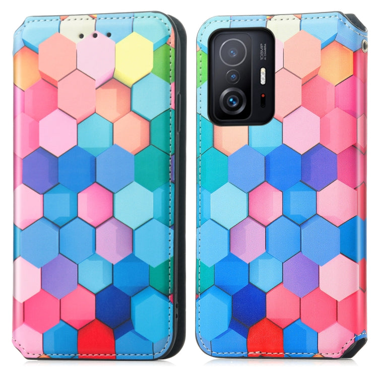 For Xiaomi 11T / 11T Pro CaseNeo Colorful Magnetic Leather Case with Holder & Card Slot & Wallet
