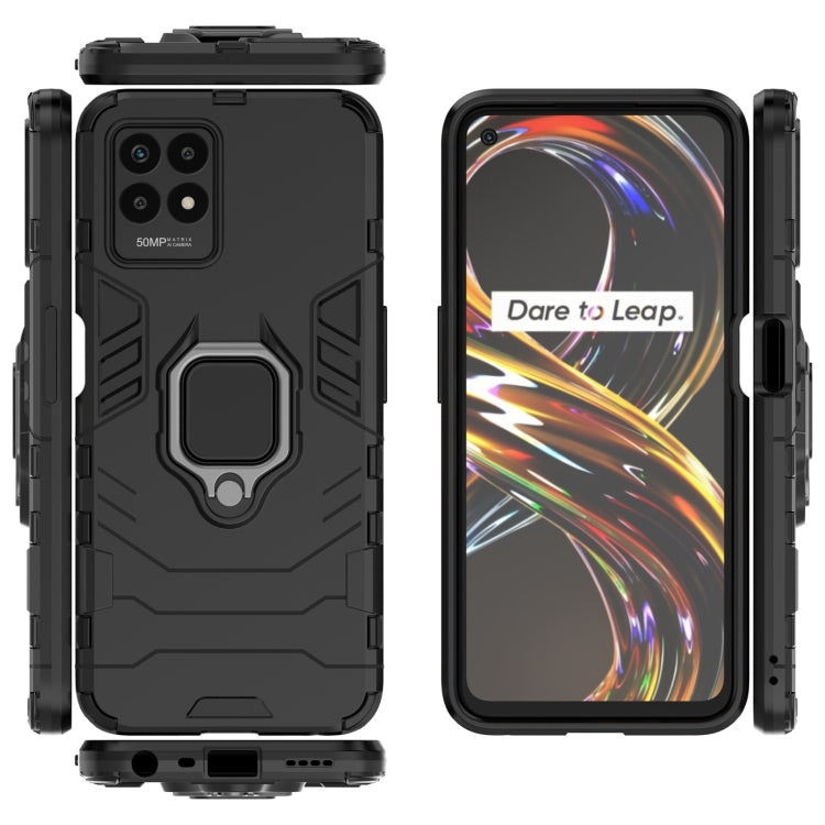 For OPPO Realme 8i Shockproof PC + TPU Phone Case with Magnetic Ring Holder