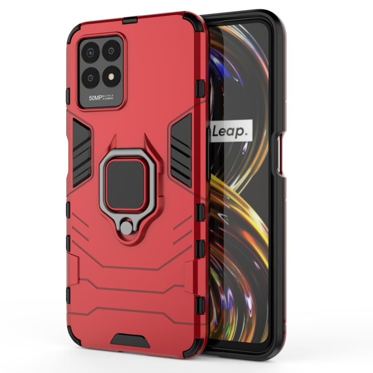 For OPPO Realme 8i Shockproof PC + TPU Phone Case with Magnetic Ring Holder