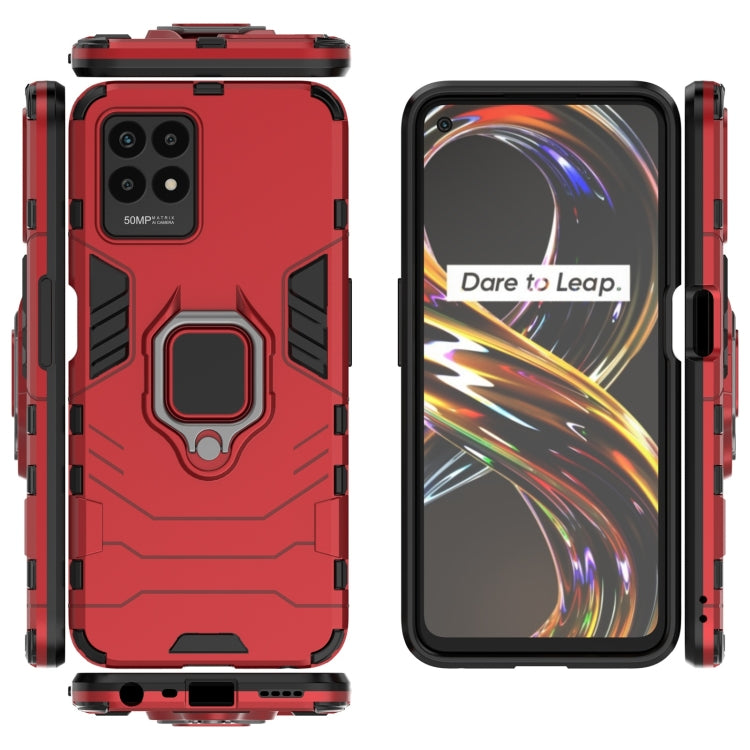 For OPPO Realme 8i Shockproof PC + TPU Phone Case with Magnetic Ring Holder