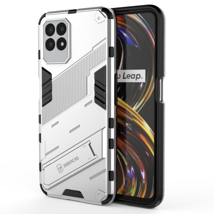 For OPPO Realme 8i Punk Armor 2 in 1 PC + TPU Shockproof Phone Case with Invisible Holder