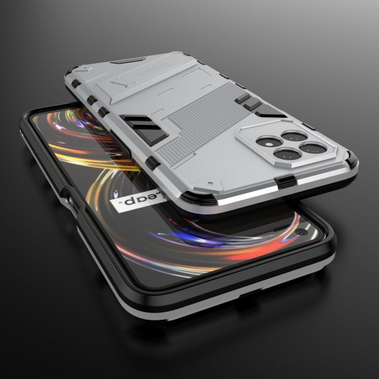 For OPPO Realme 8i Punk Armor 2 in 1 PC + TPU Shockproof Phone Case with Invisible Holder