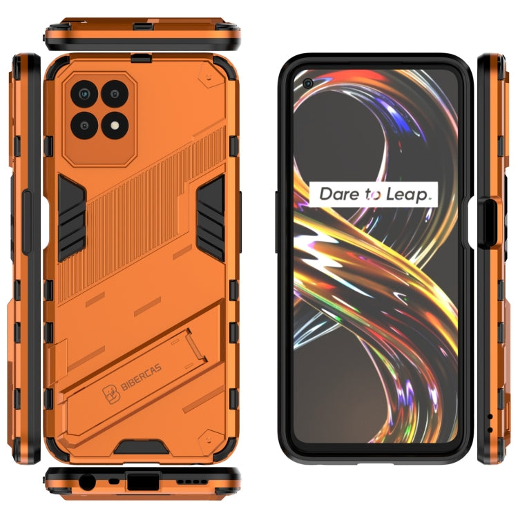 For OPPO Realme 8i Punk Armor 2 in 1 PC + TPU Shockproof Phone Case with Invisible Holder