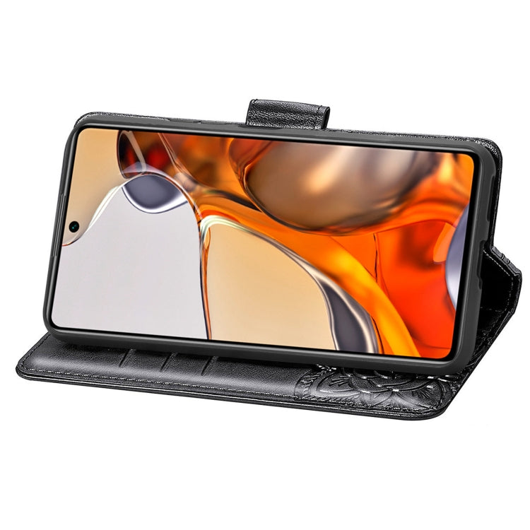 For Xiaomi Mi 11T / 11T Pro Butterfly Love Flowers Embossed Horizontal Flip Leather Case with Holder & Card Slots & Wallet & Lanyard