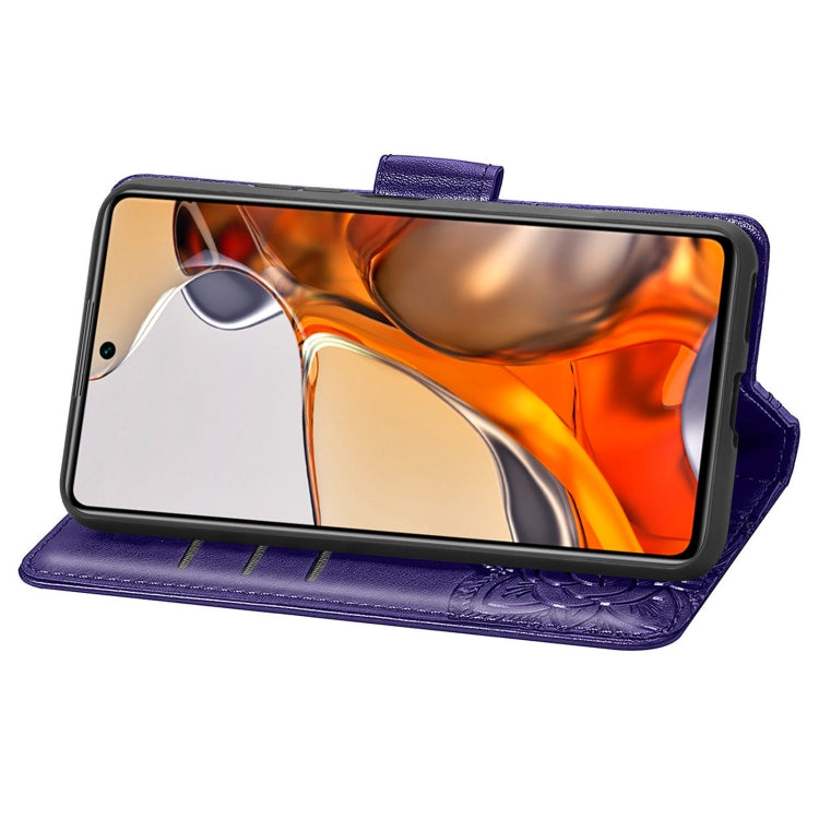 For Xiaomi Mi 11T / 11T Pro Butterfly Love Flowers Embossed Horizontal Flip Leather Case with Holder & Card Slots & Wallet & Lanyard