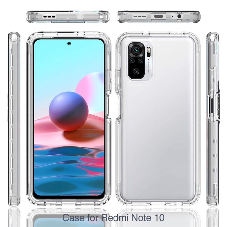 For Xiaomi Redmi Note 10 High Transparency Two-color Gradual Change PC+TPU Phone Case